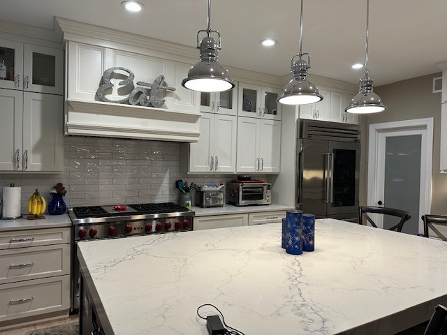 Modern kitchen with island seating