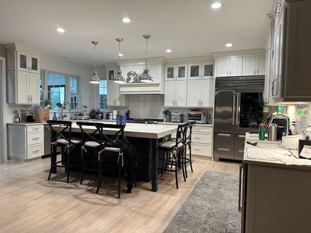 Modern kitchen with island seating