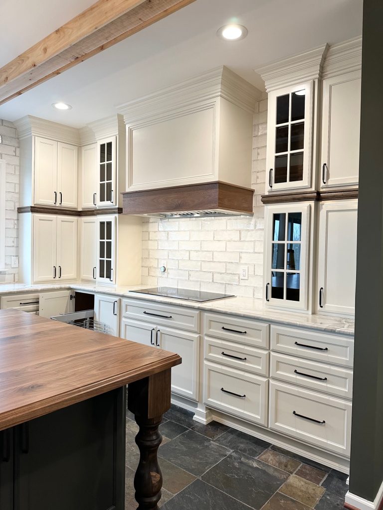 Modern kitchen with white cabinetry