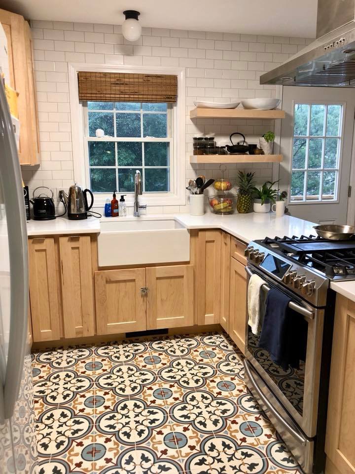 kitchen with wooden design