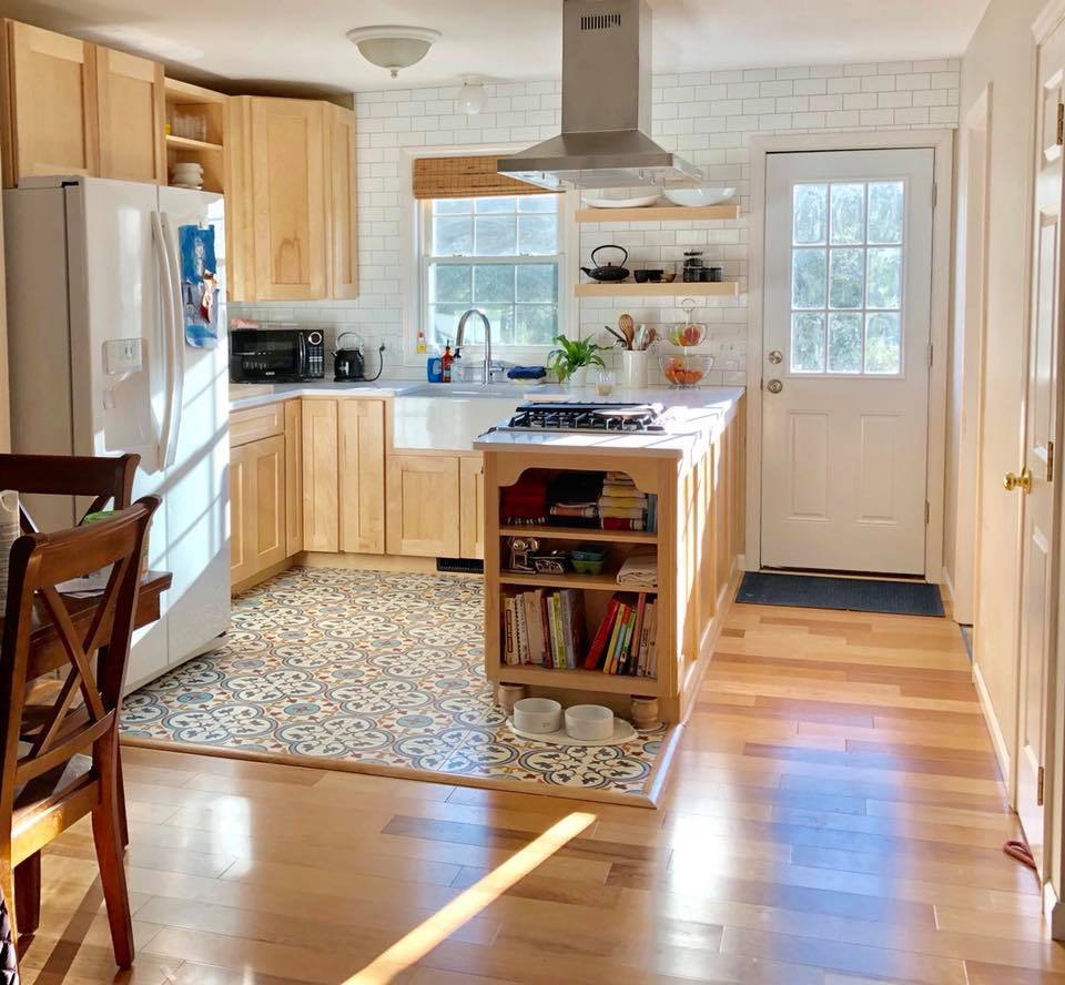 kitchen with wooden design